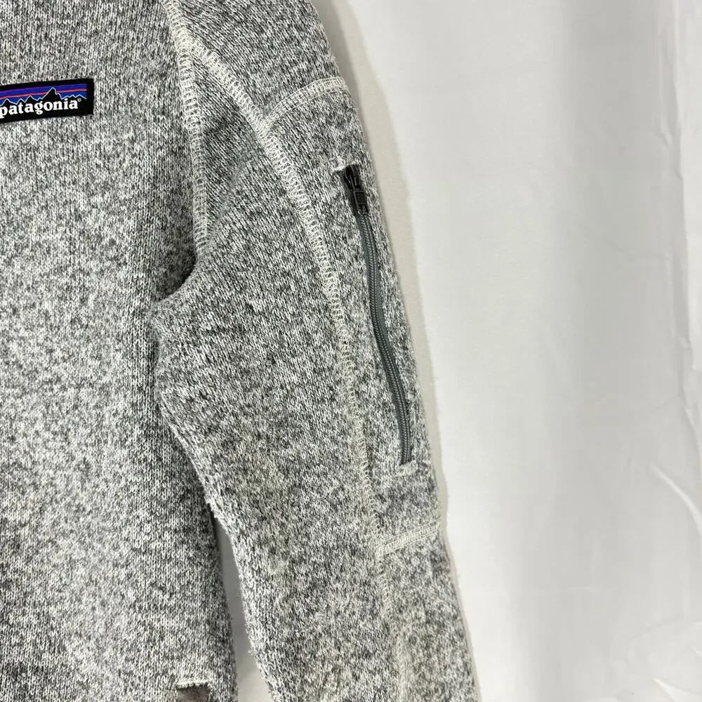Patagonia Women’s Sweater Fleece Jacket Light Gray XS Full-Zip Outdoor Cozy